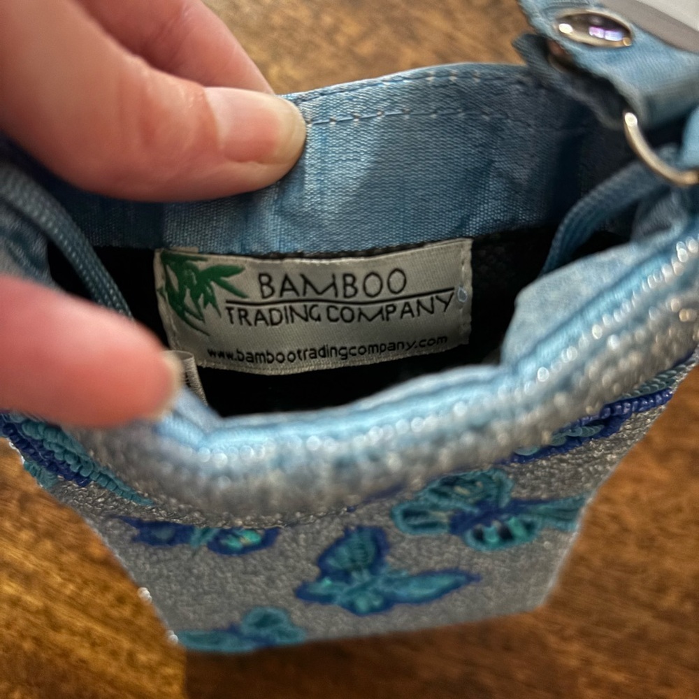Bamboo Trading Co. Butterfly Club Bag, 7.5-inch Height 4.5" W x 7.5" H - Picture 4 of 6